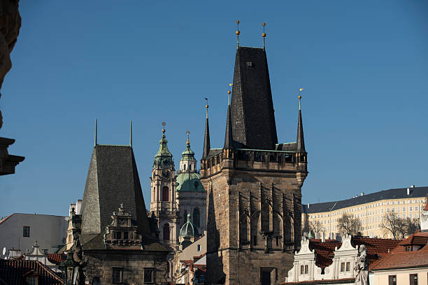 Charles Bridge and its statues, Prague, Czech Republic.