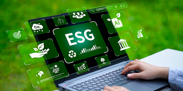 istock Concept of using Artificial Intelligence AI and technology to track, analyze, and manage Environmental, Social, and Governance goals for future-proof business. 2251145675