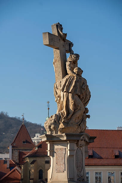 istock Charles Bridge and its statues, Prague, Czech Republic. 2251145701