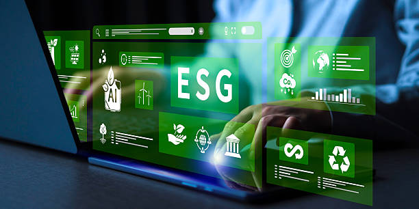 istock Financial graphs and data visualization integrated with ESG icons, symbolizing the measurement of sustainable and responsible corporate performance. 2251145799