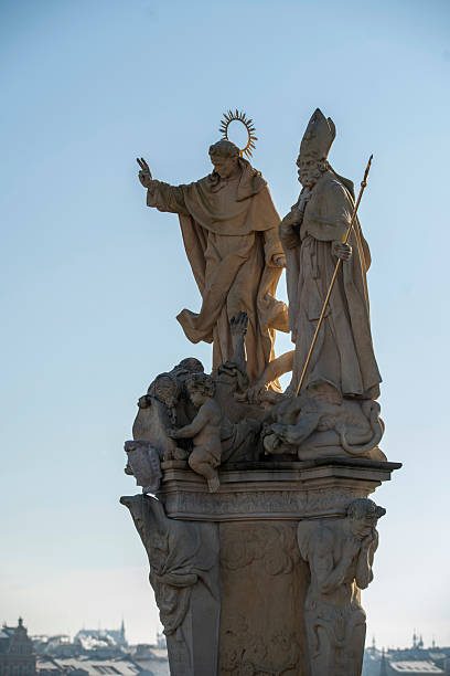 istock Charles Bridge and its statues, Prague, Czech Republic. 2251145866