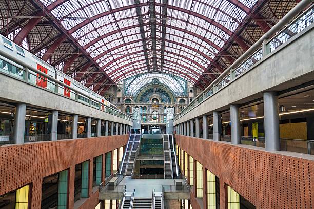 istock Spectacular view of Antwerp Central Station s architecture and train platform, Antwerpen, Belgium 2251147674