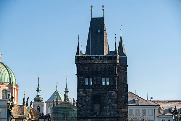 Charles Bridge and its statues, Prague, Czech Republic.
