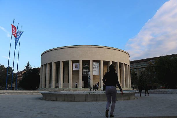 Zagreb, Croatia - October 2, 2015: The Mestrovic Pavilion, also known as the Home of the Croatian Visual Artists or colloquially as the Mosque, is a historical landmark in Zagreb, Croatia.