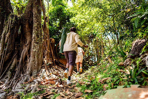 istock Father and son walking on nature 2251152464