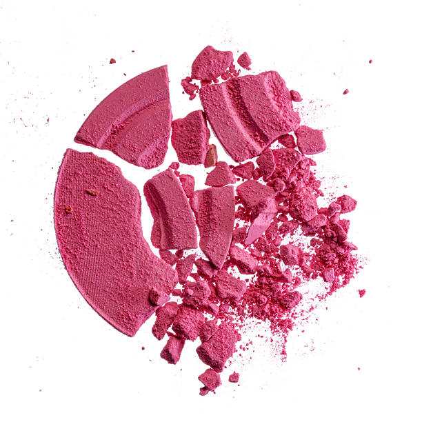 istock Smashed pink blush cosmetics isolated on white background 2251157627