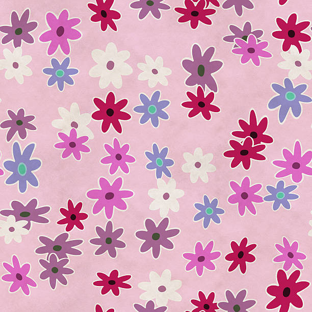 simple flowers patter, seamless background