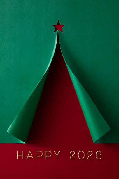 istock Paper Christmas Tree with New Year Message 2251171787