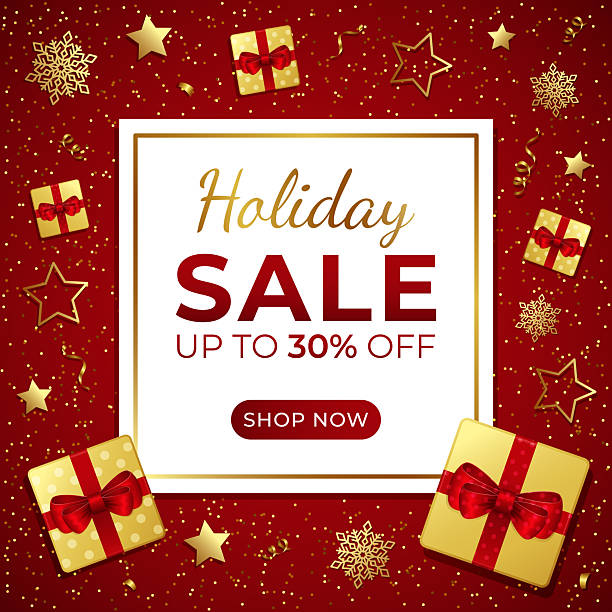 istock Holiday sale square New Year and Christmas banner 2251175236