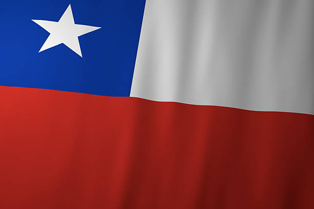 The image shows the national flag of Chile, featuring a blue canton with a single white star in the upper left corner. A white horizontal stripe sits above a red stripe, symbolizing the sky, the snow of the Andes, and the blood of those who fought for freedom.
