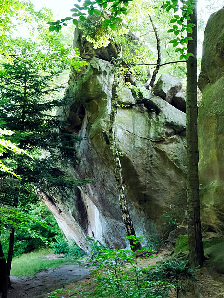 istock The Devil's Stone in Szczyrzyc is an impressive inanimate natural monument, a colossal sandstone outcrop, said to have been dropped by the devil. 2251191612