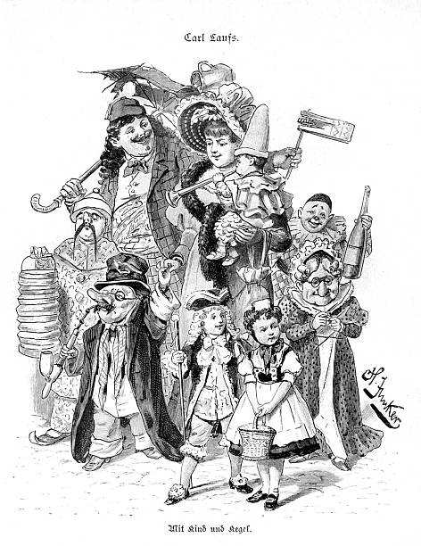 istock Caricatured Group in Costumes, 