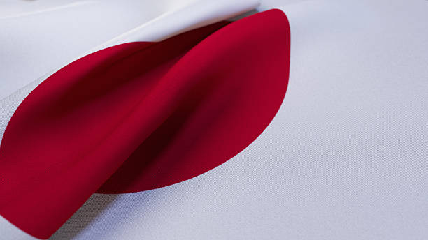 istock 3D Wrinkled Flag Of Japan 2251206472