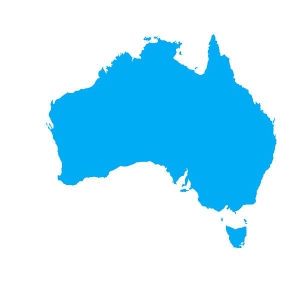 istock Map of Australian, sign silhouette. World Map Globe. Vector Illustration isolated on transparent background. African continent 2251210779