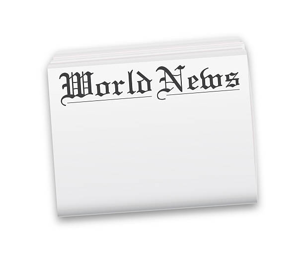 istock Realistic vector illustration of black and white newspaper layou 2251212837