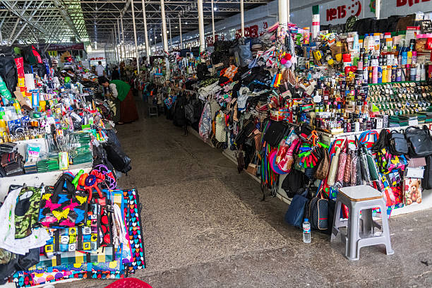Ashgabat City, Turkmenistan - July 28, 2025. Interior shot depicting the Teke Bazar in the city of Ashgabat.