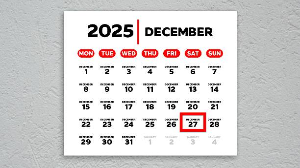 istock The date December 27th marked with a red cursor on the wall calendar 2025 2251224046