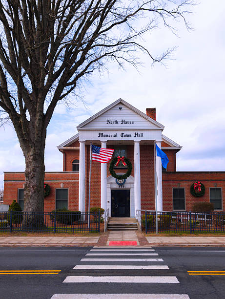 The North Haven Memorial Town Hall in CT