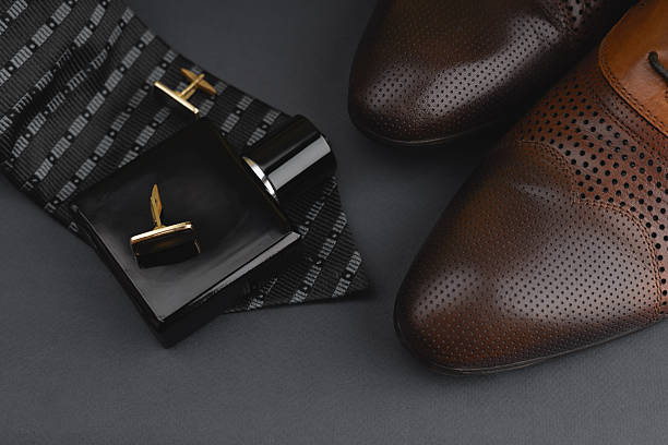 istock Men's Day: Shoes, perfume, tie, and cufflinks 2251229467