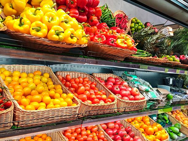 Vegetables on the counter at the market