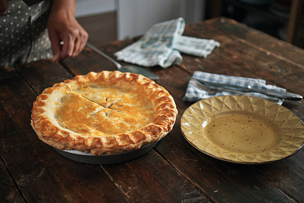 istock Fresh Baked Thanksgiving Leftover Pie with Turkey, Vegetables and Boiled Eggs 2251233236
