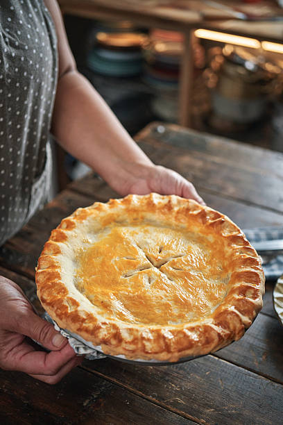 istock Fresh Baked Thanksgiving Leftover Pie with Turkey, Vegetables and Boiled Eggs 2251233718