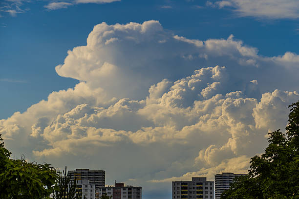 Sky sights, Ominous pre-storm cumulus over cityscape
