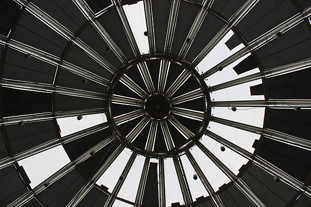 Geometric Dome Interior with Circular Design