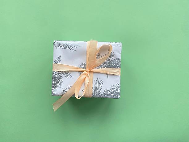 Gift Box with red blank ribbon