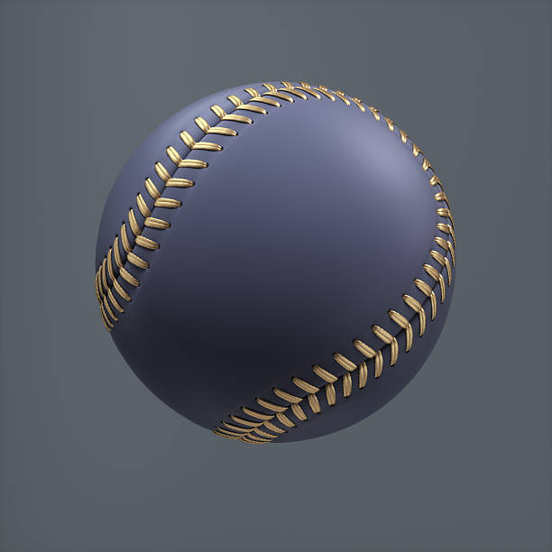 istock Luxury Baseball with Golden Stitching — 3D Render 2251248931