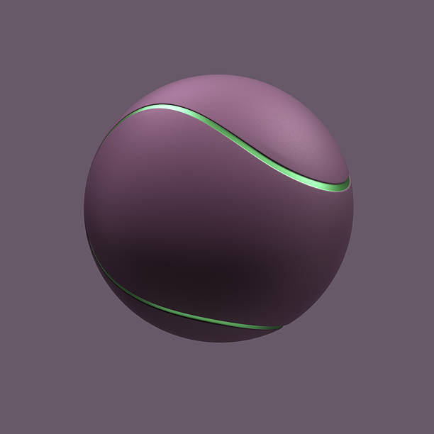 istock Neo-Tennis Sphere — Plum & Neon Green (3D Render) 2251249644
