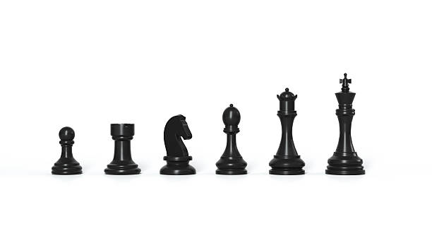 istock Black Chess Pieces Set on White Background – Strategy and Leadership Concept 2251250822