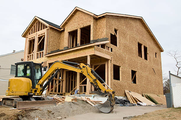 istock Second phase House construction with excavation equipment 2251251912