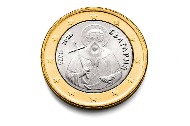 Group of European Union coins.