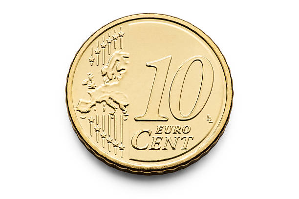 istock 10 Euro Cent Coin, macro isolated on white background 2251257159