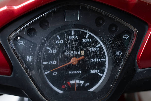 istock Scratched Motorcycle Speedometer Gauge 2251271016