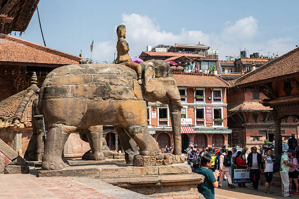 Kathmandu, Nepal : October-14-2023 : Patan Durbar Square is one of three Durbar Squares in Kathmandu, Nepal.