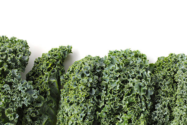 istock Curly kale leaves, Fresh green vegetables 2251276814