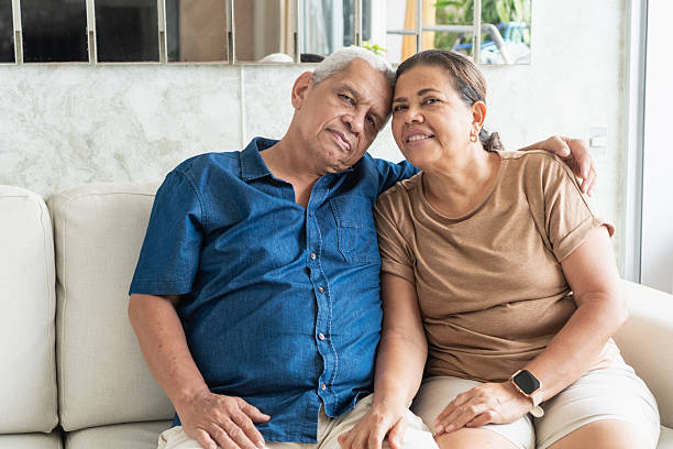 istock Senior couple sharing happy true love at home 2251280202