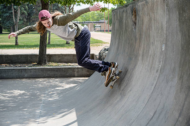 istock Skateboarder in Action at Urban Skatepark 2251282239