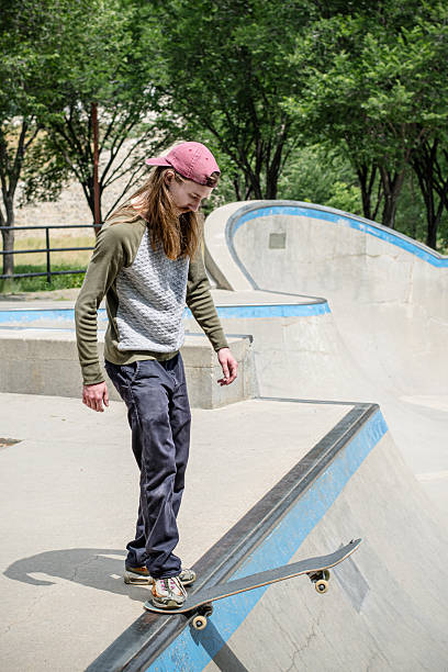 istock Courageous Moment at Skatepark Ramp Edge 2251282247
