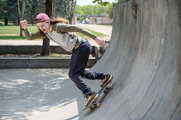 istock Skateboarder in Action at Urban Skatepark 2251282252