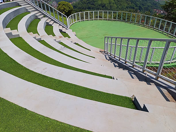 istock Panoramic City View from Green Hilltop Observation Deck 2251282896