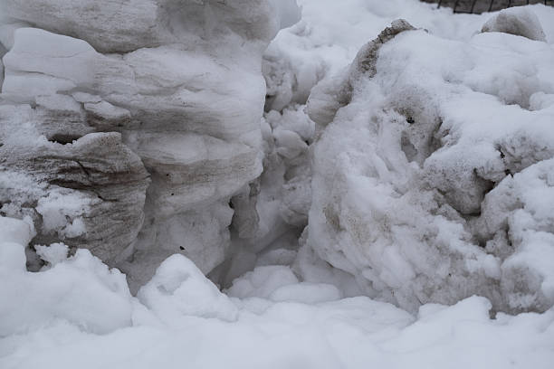 A snowy winter scene in Yosemite national park, California