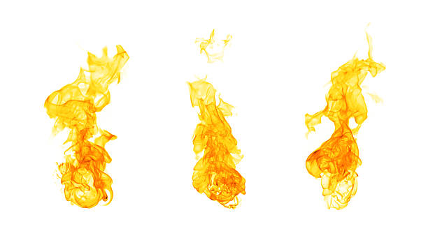 istock Bright orange flames rising across the bottom of a white background create a dramatic fire effect ideal for heat concepts, burning visuals, and creative design elements for various projects. 2251299855