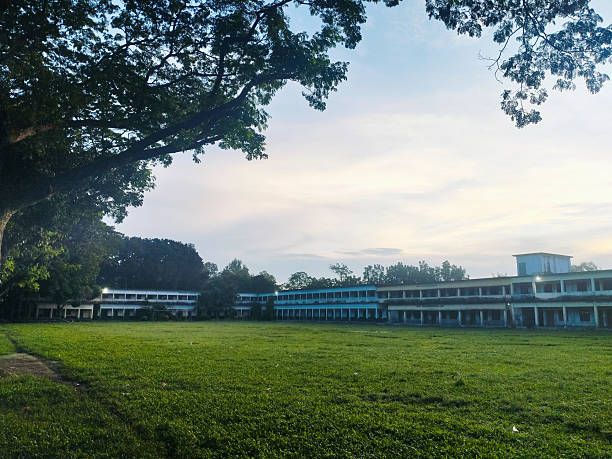 istock Cloudy blue sky above peaceful green field 2251305129