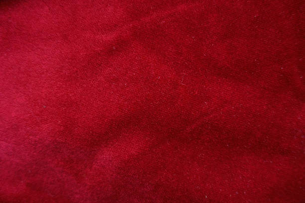 istock Backdrop - red velour cotton fabric from above 2251305611