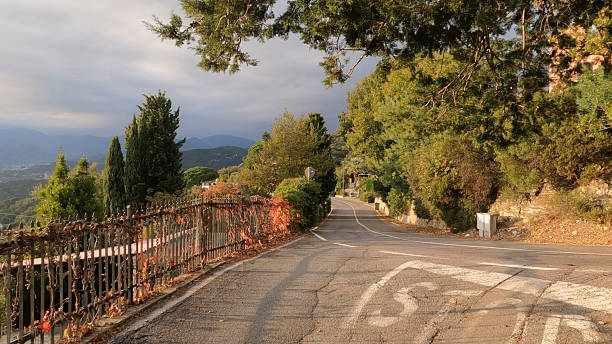 Rural road in maritime alps, Liguria