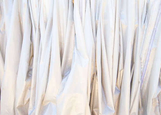 abstract of white fabric texture for background used and copy space.
