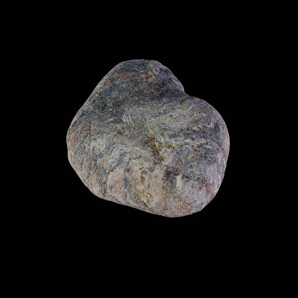 Closeuo of a stone heart on white background